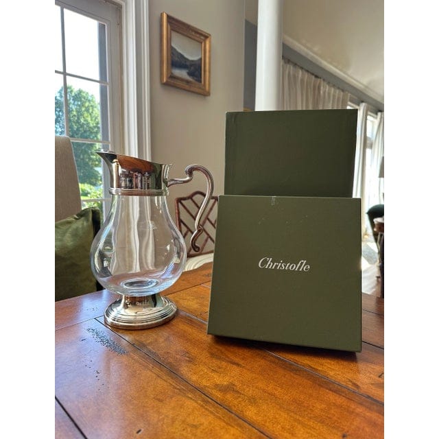 Vintage Christofle Crystal and Silverplate Water Pitcher | IdleHour