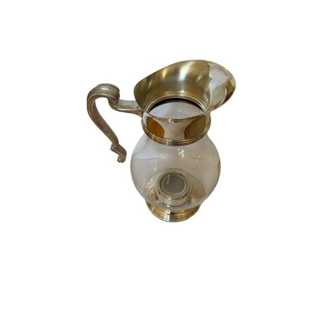 Vintage Christofle Crystal and Silverplate Water Pitcher | IdleHour