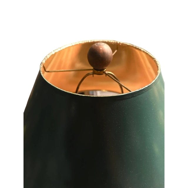 Vintage Coy Fish Relief Lamp With Green Shade | IdleHour