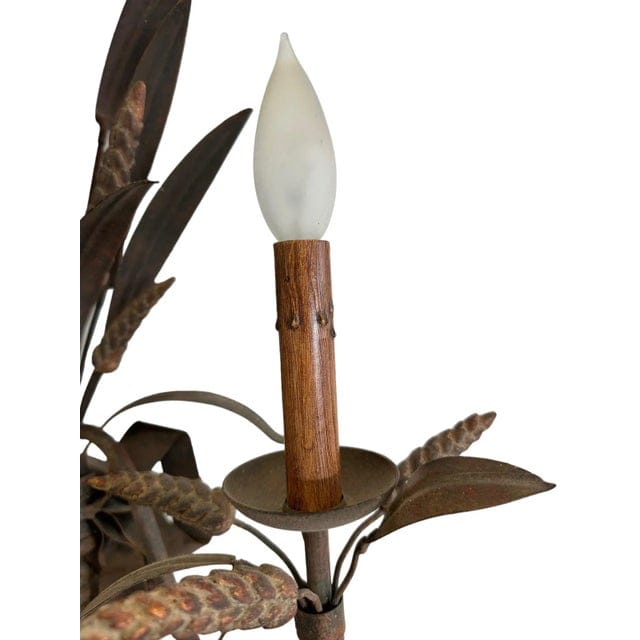 Vintage Currey and Company Wheat Motif Sconce - Bronze Finish | IdleHour