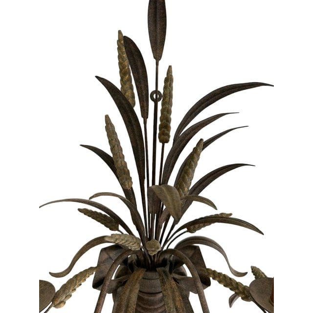 Vintage Currey and Company Wheat Motif Sconce - Bronze Finish | IdleHour