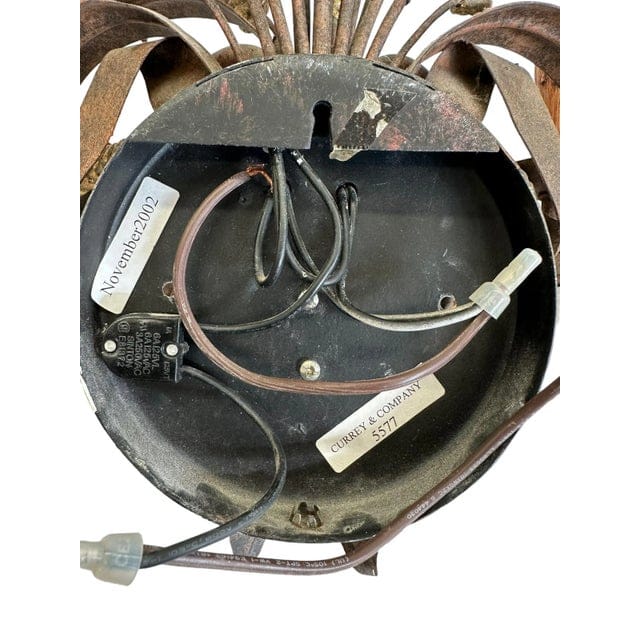 Vintage Currey and Company Wheat Motif Sconce - Bronze Finish | IdleHour