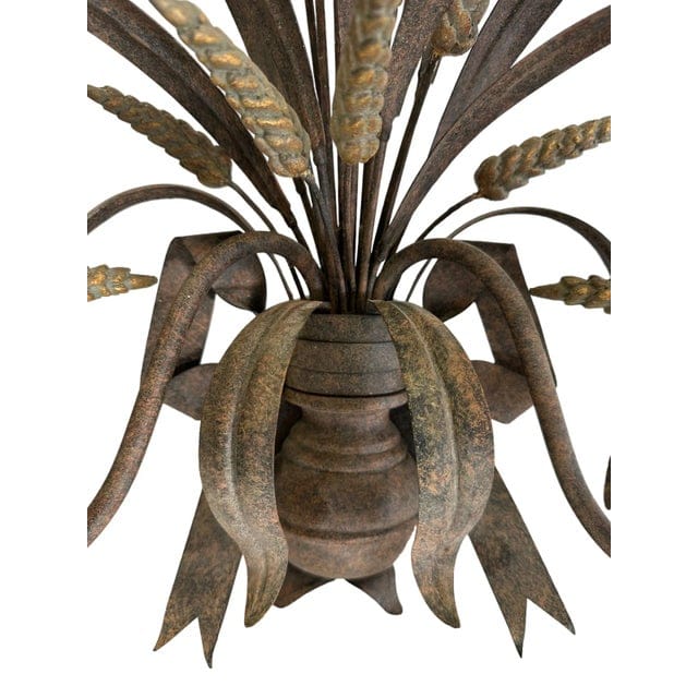 Vintage Currey and Company Wheat Motif Sconce - Bronze Finish | IdleHour