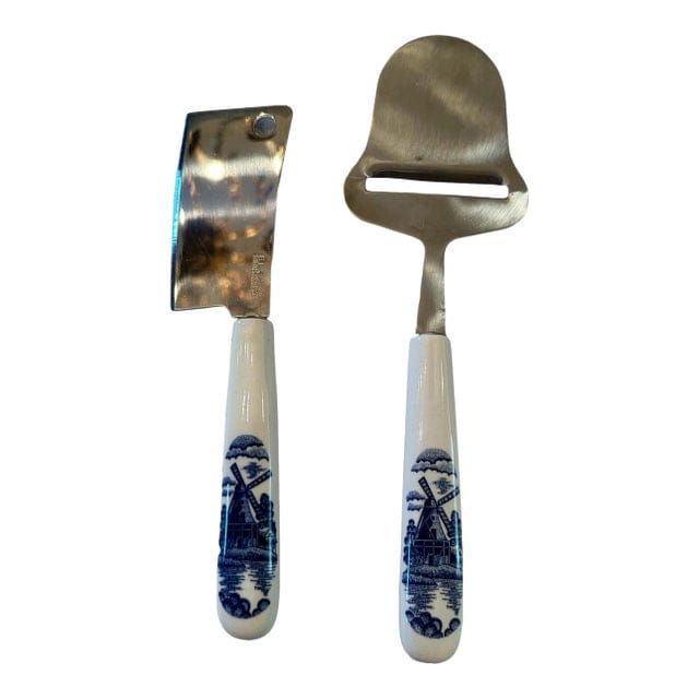 Vintage Delft Cheese Cutters- 2 Pieces | IdleHour