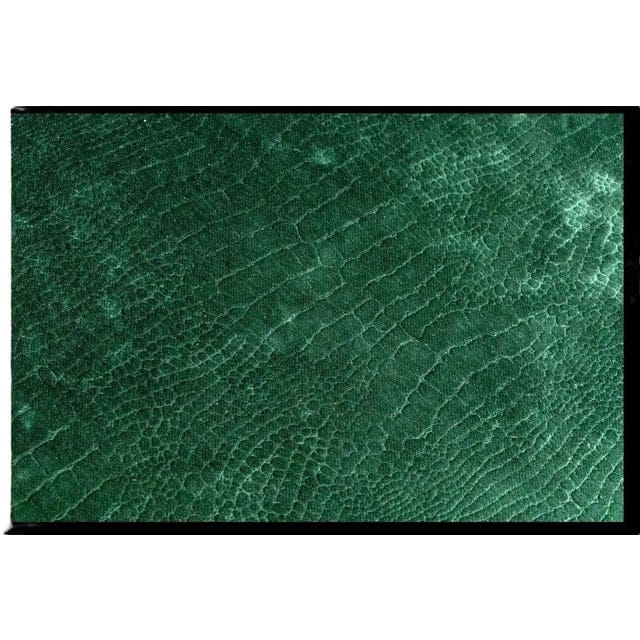 Vintage Faux Bamboo Dark Green Chippendale Dining Chairs With Green Velvet Crocodile Relief Upholstery - Set of 6 | IdleHour