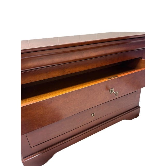 Vintage Grange Louis Philippe Three Drawer Cherry Commode / Chest of Drawers | IdleHour