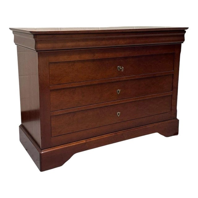 Vintage Grange Louis Philippe Three Drawer Cherry Commode / Chest of Drawers | IdleHour