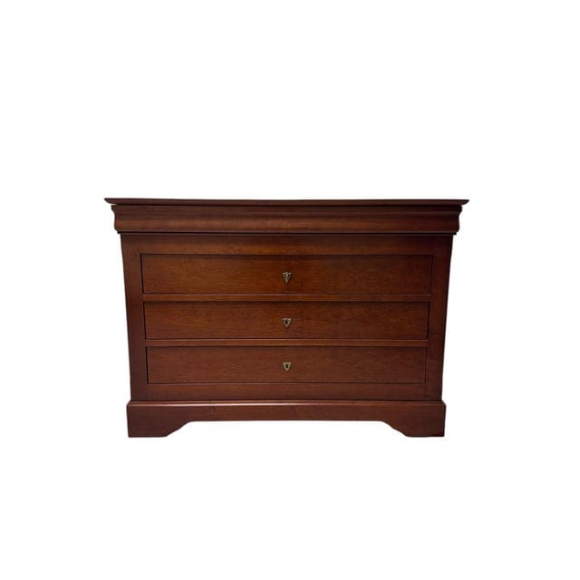 Vintage Grange Louis Philippe Three Drawer Cherry Commode / Chest of Drawers | IdleHour