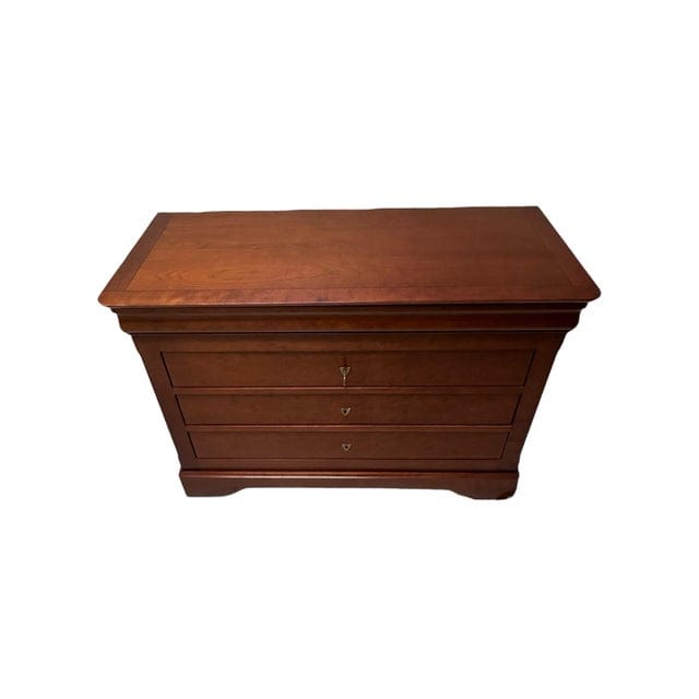 Vintage Grange Louis Philippe Three Drawer Cherry Commode / Chest of Drawers | IdleHour