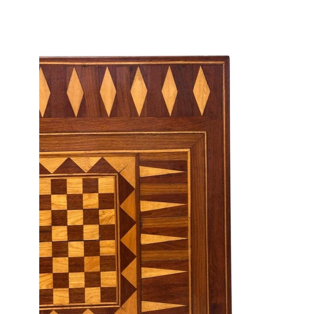 Vintage Inlaid Wood Chess and Backgammon Wall Board | IdleHour