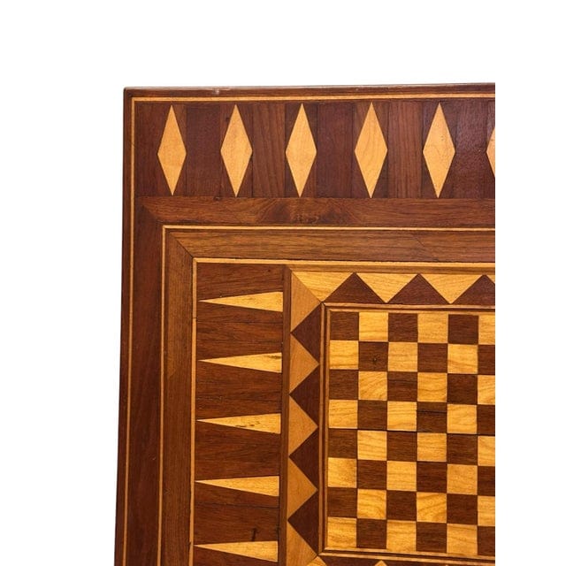 Vintage Inlaid Wood Chess and Backgammon Wall Board | IdleHour