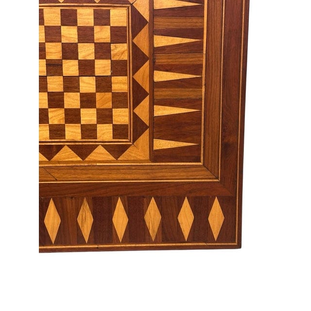 Vintage Inlaid Wood Chess and Backgammon Wall Board | IdleHour