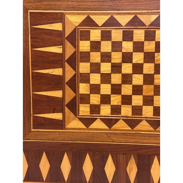 Vintage Inlaid Wood Chess and Backgammon Wall Board | IdleHour