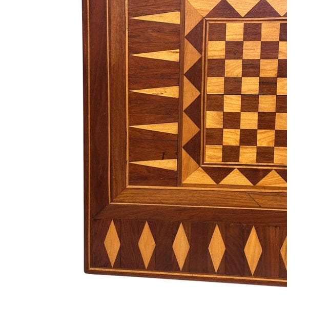 Vintage Inlaid Wood Chess and Backgammon Wall Board | IdleHour