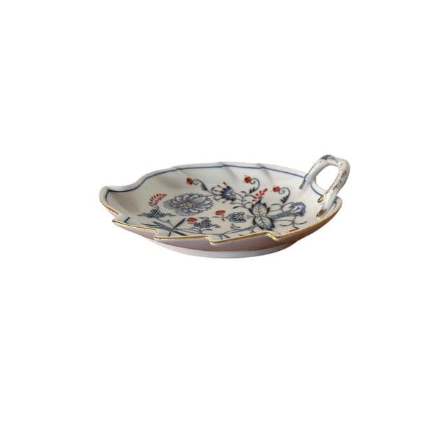 Vintage Meissen Onion Pattern Leaf Shaped Dish | IdleHour