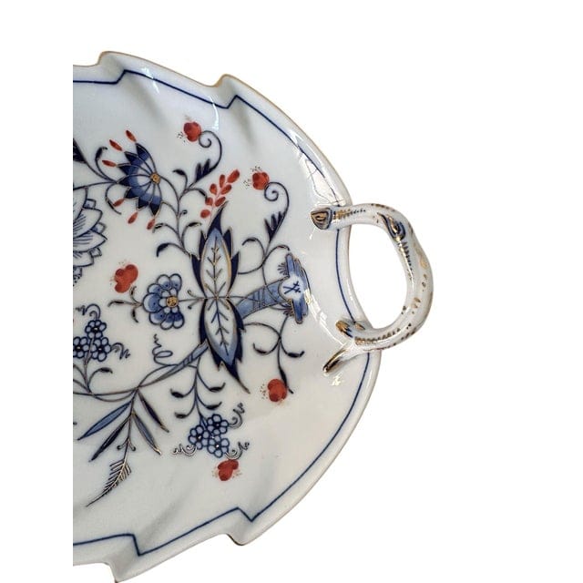 Vintage Meissen Onion Pattern Leaf Shaped Dish | IdleHour