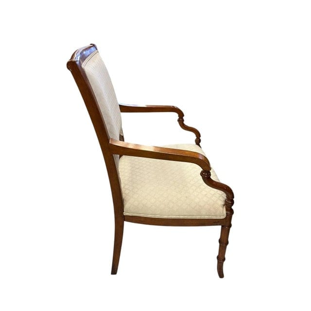 Vintage Regency Chair With Greek Key Design and Bamboo Legs | IdleHour