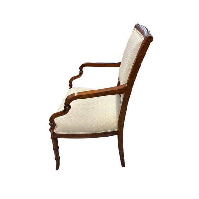 Vintage Regency Chair With Greek Key Design and Bamboo Legs | IdleHour
