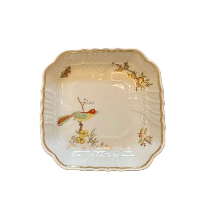 Vintage Richard Ginori Square Bowl in Paradise Pattern | IdleHour