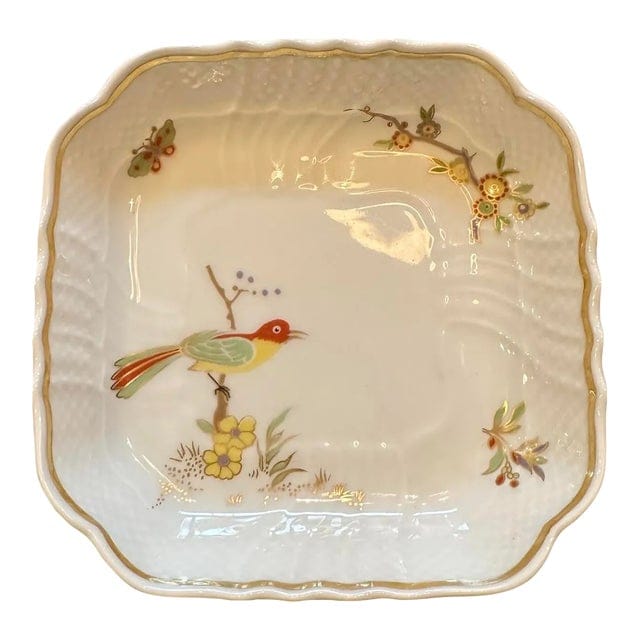 Vintage Richard Ginori Square Bowl in Paradise Pattern | IdleHour