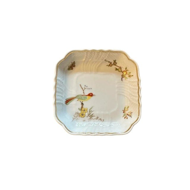 Vintage Richard Ginori Square Bowl in Paradise Pattern | IdleHour