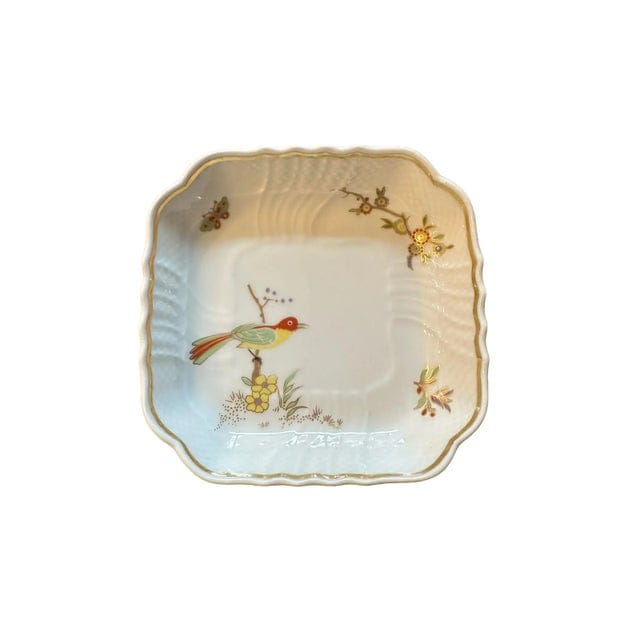 Vintage Richard Ginori Square Bowl in Paradise Pattern | IdleHour