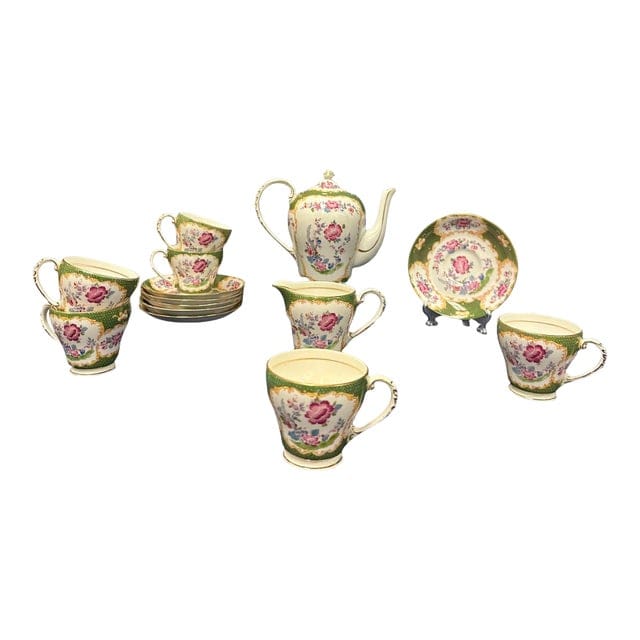 Vintage Royal Grafton Canton Tea Set - 14 Pieces | IdleHour
