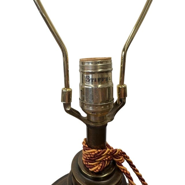 Vintage Stiffel Brass Trophy Lamp With Red and Gold Tassels | IdleHour