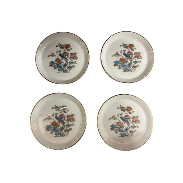Vintage Wedgwood Kutani Crane Bone China Coasters - Set of 4 | IdleHour