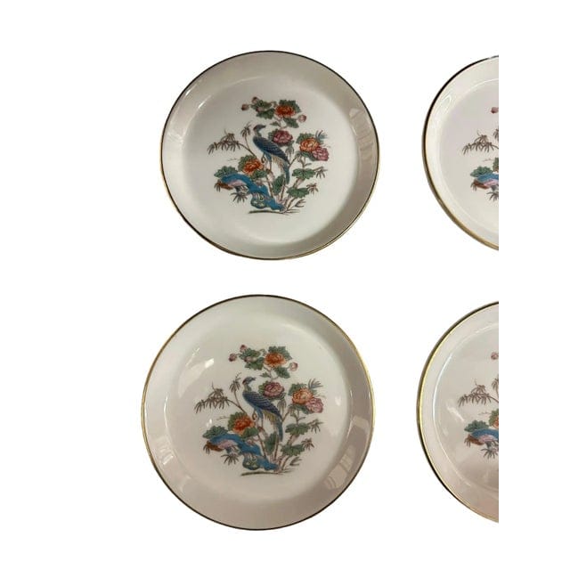 Vintage Wedgwood Kutani Crane Bone China Coasters - Set of 4 | IdleHour