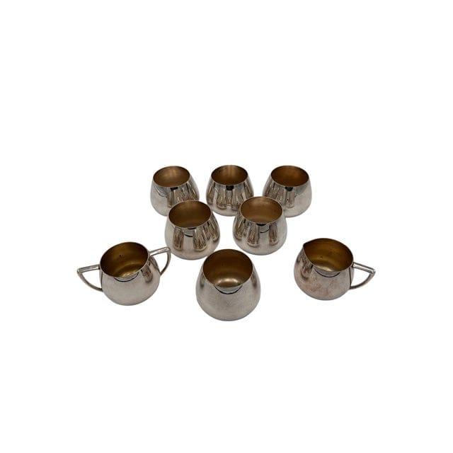 Vintage Wm Rogers Silver Plate Jefferson Cups and Beverage Service- 8 Pieces | IdleHour