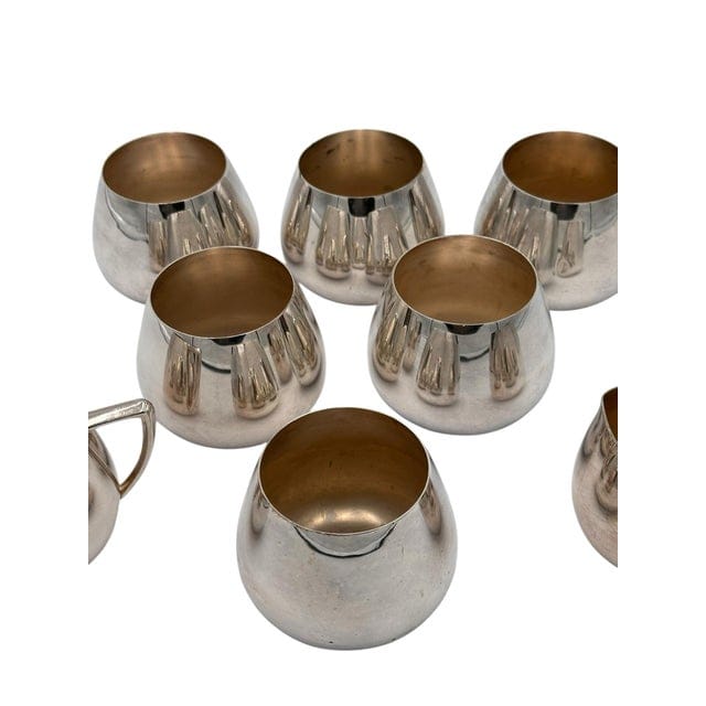 Vintage Wm Rogers Silver Plate Jefferson Cups and Beverage Service- 8 Pieces | IdleHour