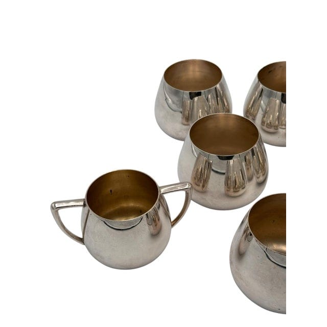 Vintage Wm Rogers Silver Plate Jefferson Cups and Beverage Service- 8 Pieces | IdleHour