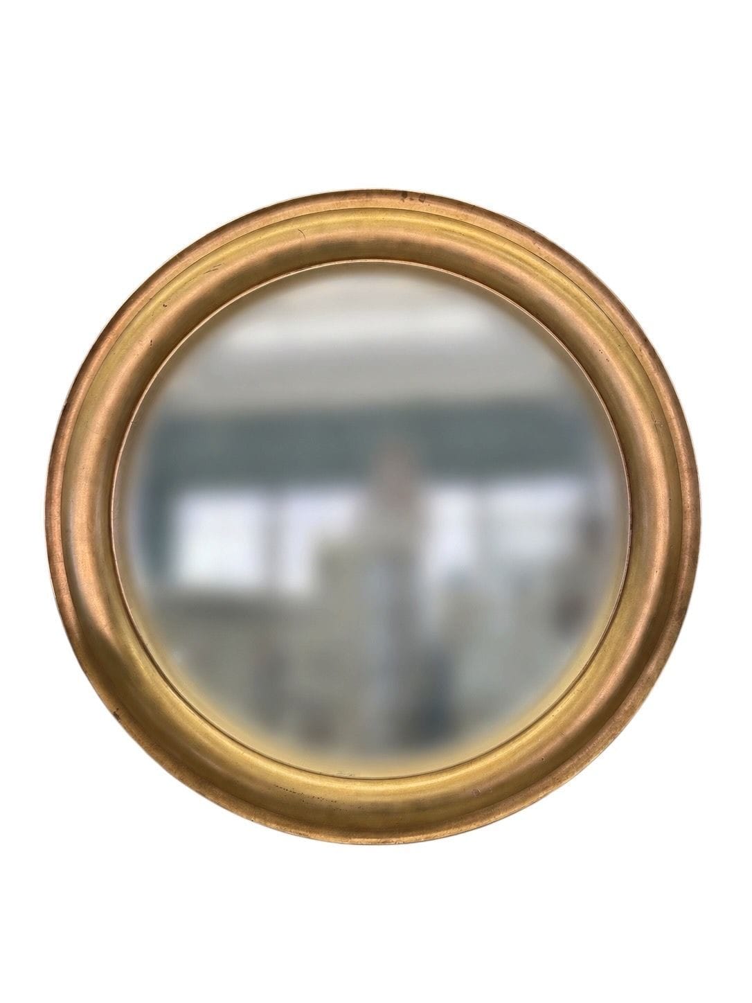 Large Round Hollywood Regency Mid 20th Century 60” Gilded Mirror | IdleHour