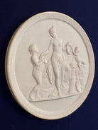 Pair of Framed Antique Parian Bas Relief Plaques by Royal Copenhagen | IdleHour