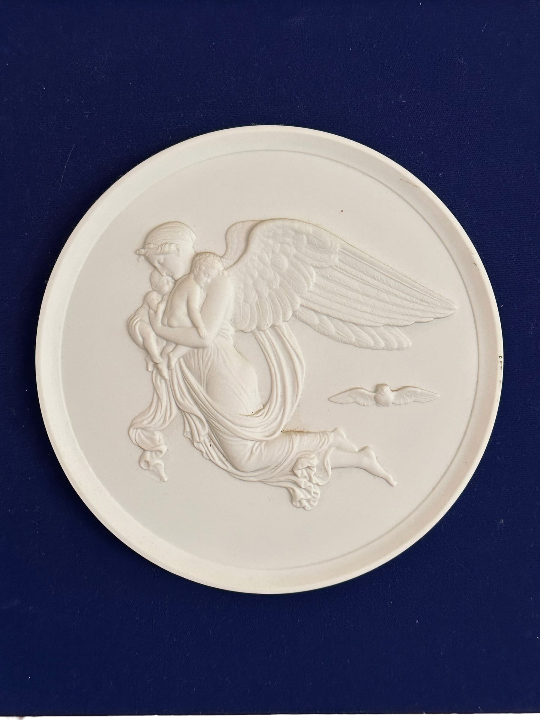 Pair of Framed Antique Parian Bas Relief Plaques by Royal Copenhagen | IdleHour