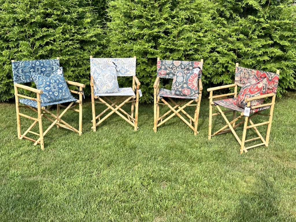 Bespoke Connecticut Heriz Director's Chairs | Idle Hour