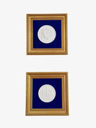 Pair of Framed Antique Parian Bas Relief Plaques by Royal Copenhagen | IdleHour