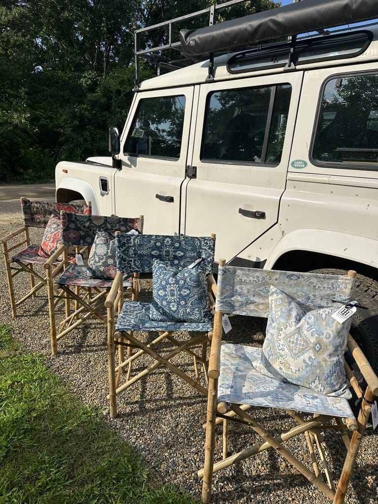 Bespoke Connecticut Heriz Director's Chairs | Idle Hour