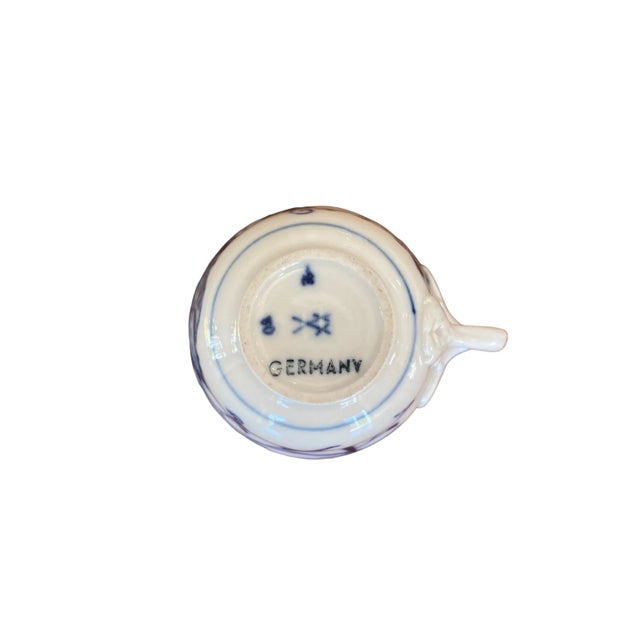 Mid 20th Century Vintage Meissen Blue Onion Espresso Cup and