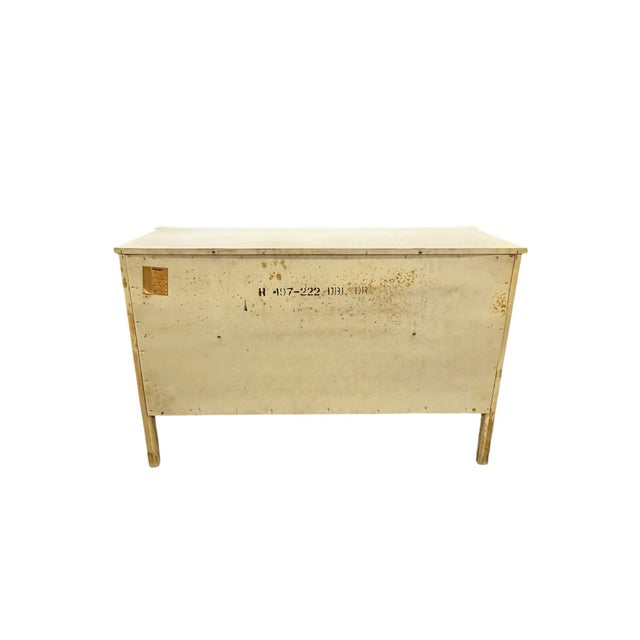 【希少】Henry Link ヴィンテージ6ドロワー チェスト 高級無垢材 収納 Vintage Henry Link Cream Colored Faux Bamboo Six Drawer Dresser